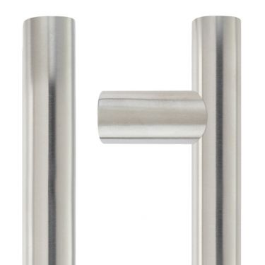Click Here To Enlarge This Photo Of ZCS2G1200ES - Zoo Hardware 1200mm o/a x 1000mm c/c x 30mm dia T-Bar Guardsman Pull Handle (Grade 201) Satin Stainless Steel