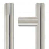 ZCS2G1800ES - Zoo Hardware 1800mm o/a x 1600mm c/c x 30mm dia T-Bar Guardsman Pull Handle (Grade 201) Satin Stainless Steel