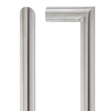 Click Here To Enlarge This Photo Of ZCS2M150BS - Zoo Hardware 150mm x 19mm Mitred Bolt Through Pull Handle (Grade 201) Satin Stainless Steel
