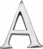 C1565 2 A-PC Heritage Brass Alphabet A Pin Fix 51mm (2") Polished Chrome Finish