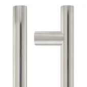 ZCSG600CS - Zoo Hardware 700mm o/a x 600mm c/c x 22mm dia T-Bar Guardsman Pull Handle (Grade 304) Satin Stainless Steel