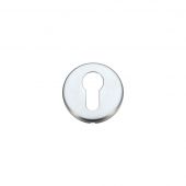 ZCZ001SC Zoo Hardware Stanza Euro Profile Escutcheon (52mm dia) Satin Chrome (Contract Range)