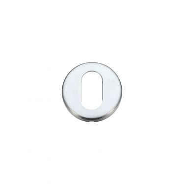 Click Here To Enlarge This Photo Of ZCZ003SC Zoo Hardware Stanza Oval Profile Escutcheon (52mm dia) Satin Chrome (Contract Range)