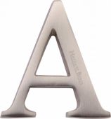 C1565 2 A-SN Heritage Brass Alphabet A Pin Fix 51mm (2") Satin Nickel Finish
