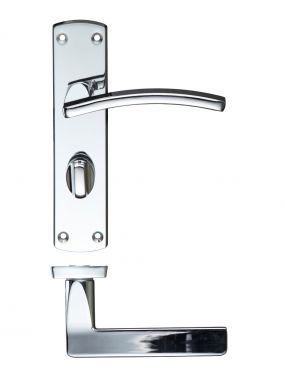 Click Here To Enlarge This Photo Of ZCZ033CP Zoo Hardware Stanza 'Toledo' Bathroom Lever Handles (57mm c/c) on Backplate (170mm x 40mm) Polished Chrome (Contract Range)