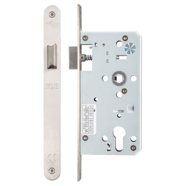 Click Here To Enlarge This Photo Of ZDL0055LRSS - Zoo Hardware Din Latch - 55mm Backset (Radius) Satin Stainless Steel