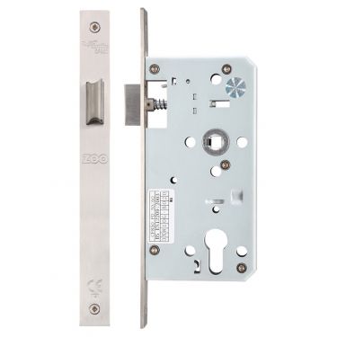 Click Here To Enlarge This Photo Of ZDL0055LSS - Zoo Hardware Din Latch - 55mm Backset (Square) Satin Stainless Steel