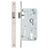 ZDL0055LSS - Zoo Hardware Din Latch - 55mm Backset (Square) Satin Stainless Steel