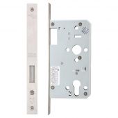 ZDL0060SS - Zoo Hardware Din Euro Profile Deadlock - 60mm Backset (Square) Satin Stainless Steel