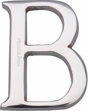 Click Here To Enlarge This Photo Of C1565 2 B-PC Heritage Brass Alphabet B Pin Fix 51mm (2") Polished Chrome Finish