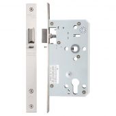 ZDL7260NLSS - Zoo Hardware Din Night Latch Case - 72mm c/c - Backset 60mm (Square) Satin Stainless Steel