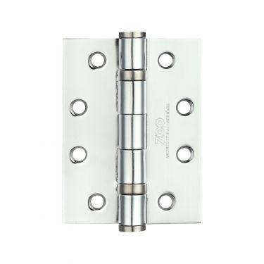 Click Here To Enlarge This Photo Of ZHS43CP - Zoo Hardware Grade 11 CE Fire Rated Ball Bearing Hinges (Square) 102 x 76 x 3mm Polished Chrome