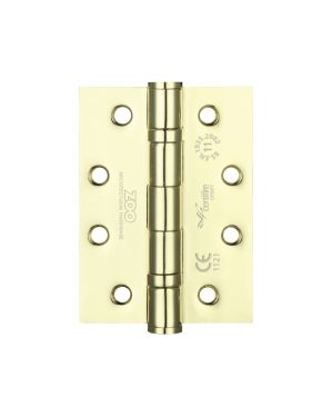 Click Here To Enlarge This Photo Of ZHS43EB - Zoo Hardware Grade 11 CE Fire Rated Ball Bearing Hinges (Square) 102 x 76 x 3mm Electro Brass