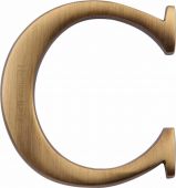 C1565 2 C-AT Heritage Brass Alphabet C Pin Fix 51mm (2") Antique Brass Finish