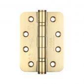 ZHSS243RPVD - Zoo Hardware Grade 13 CE Fire Rated Ball Bearing Hinges (Radius) 102 x 76 x 3mm PVD Stainless Brass