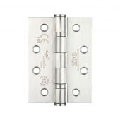 ZHSS243S - Zoo Hardware Grade 13 CE Fire Rated Ball Bearing Hinges (Square) 102 x 76 x 3mm Satin Stainless Steel