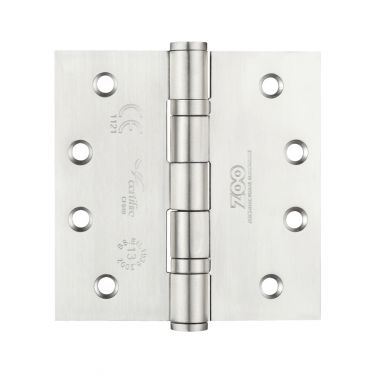 Click Here To Enlarge This Photo Of ZHSS244S - Zoo Hardware Grade 13 CE Fire Rated Ball Bearing Hinges (Square) 102 x 102 x 3mm Satin Stainless Steel