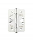 ZHSSDB243RS - Zoo Hardware Grade 13 CE Fire Rated (Dog Bolt) Ball Bearing Hinges (Radius) 102 x 76 x 3mm Satin Stainless Steel