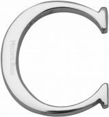 C1565 2 C-PC Heritage Brass Alphabet C Pin Fix 51mm (2") Polished Chrome Finish