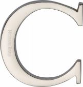 C1565 2 C-PNF Heritage Brass Alphabet C Pin Fix 51mm (2") Polished Nickel Finish
