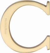 C1565 2 C-SB Heritage Brass Alphabet C Pin Fix 51mm (2") Satin Brass Finish