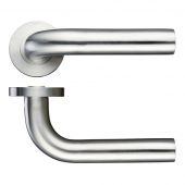 ZPS070SS - Zoo Hardware 22mm Radius Lever on Round Rose (Grade 304) Satin Stainless Steel