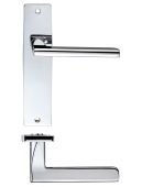 ZPZ072CP - Zoo Hardware Stanza 'Venice' Latch Lever Handles on Backplate (180mm x 43mm) Polished Chrome (Designer Range)