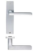 ZPZ072SC - Zoo Hardware Stanza 'Venice' Latch Lever Handles on Backplate (180mm x 43mm) Satin Chrome (Designer Range)
