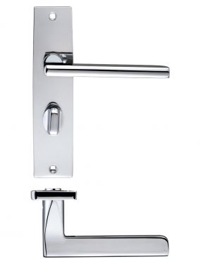 Click Here To Enlarge This Photo Of ZPZ073CP - Zoo Hardware Stanza 'Venice' Bathroom Lever Handles (57mm c/c) on Backplate (180mm x 43mm) Polished Chrome (Designer Range)