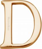 C1565 2 D-PB Heritage Brass Alphabet D Pin Fix 51mm (2") Polished Brass Finish