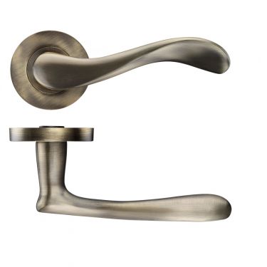 Click Here To Enlarge This Photo Of ZPZ230FB - Zoo Hardware Stanza 'Asti' Lever Handles on Round Screw on Rose - Florentine Bronze (Designer Range)