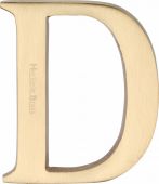 C1565 2 D-SB Heritage Brass Alphabet D Pin Fix 51mm (2") Satin Brass Finish