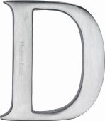 C1565 2 D-SC Heritage Brass Alphabet D Pin Fix 51mm (2") Satin Chrome Finish