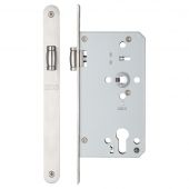 ZRD0060LRSS - Zoo Hardware Roller Din Latch - 60mm Backset (Radius) Satin Stainless Steel