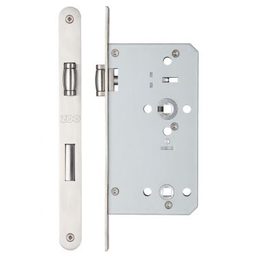 Click Here To Enlarge This Photo Of ZRD7860RSS - Zoo Hardware Roller Din Bathroom Lock - 78mm c/c - 60mm Backset (Radius) Satin Stainless Steel