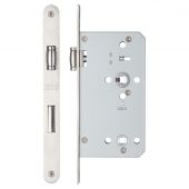 ZRD7860RSS - Zoo Hardware Roller Din Bathroom Lock - 78mm c/c - 60mm Backset (Radius) Satin Stainless Steel