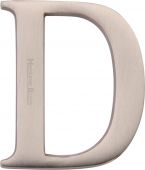 C1565 2 D-SN Heritage Brass Alphabet D Pin Fix 51mm (2") Satin Nickel Finish