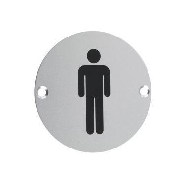 Click Here To Enlarge This Photo Of ZSA01SA - Zoo Hardware 76mm Male Disc Symbol - Aluminium