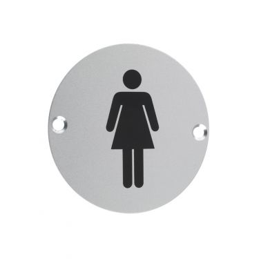 Click Here To Enlarge This Photo Of ZSA02SA - Zoo Hardware 76mm Female Disc Symbol - Aluminium