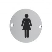 ZSA02SA - Zoo Hardware 76mm Female Disc Symbol - Aluminium