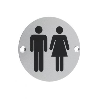 Click Here To Enlarge This Photo Of ZSA03SA - Zoo Hardware 76mm Unisex Disc Symbol - Aluminium