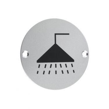 Click Here To Enlarge This Photo Of ZSA04SA - Zoo Hardware 76mm Shower Disc Symbol - Aluminium