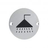ZSA04SA - Zoo Hardware 76mm Shower Disc Symbol - Aluminium