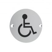 ZSA07SA - Zoo Hardware 76mm Disabled Disc Symbol - Aluminium