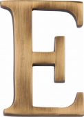 C1565 2 E-AT Heritage Brass Alphabet E Pin Fix 51mm (2") Antique Brass Finish