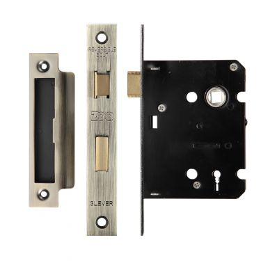 Click Here To Enlarge This Photo Of ZSC376FB - Zoo Hardware 3 Lever Sashlock 76mm (57mm Backset) Florentine Bronze