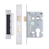 ZSC64EPSS - Zoo Hardware Euro Profile Sashlock 64mm (45mm Backset) Satin Stainless Steel