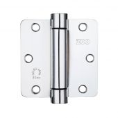 ZSHPCP - Zoo Hardware Single Action Spring Hinge Pack (Radius) - 89 x 87 x 2mm - Polished Chrome (Contains 2 Sprung and 1 Unsprung Hinge)