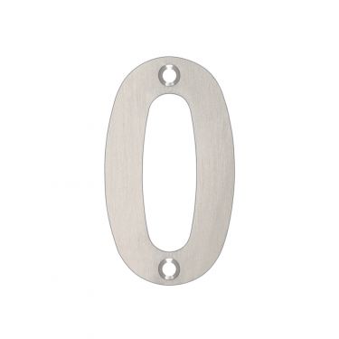 Click Here To Enlarge This Photo Of ZSN00ASS - Zoo Hardware Numeral (No 0) 75mm Satin Stainless Steel