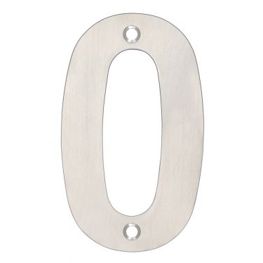 Click Here To Enlarge This Photo Of ZSN00BSS - Zoo Hardware Numeral (No 0) 102mm Satin Stainless Steel